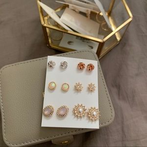 Assorted stud earrings